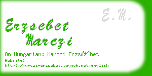 erzsebet marczi business card